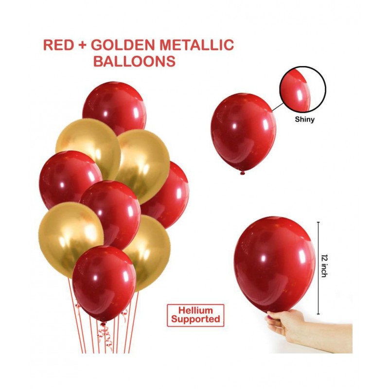 Blooms Red & Golden balloon set Blooms Red & Golden balloon set