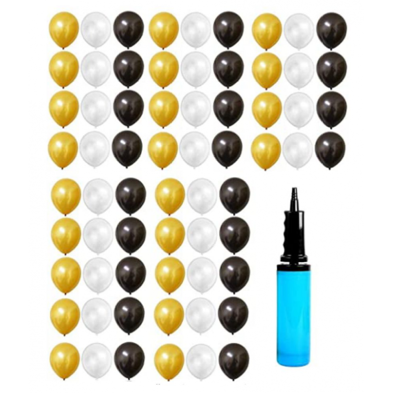 Blooms Royal theme  Mettalic MultiColur Balloon + Balloon Pump Miniature