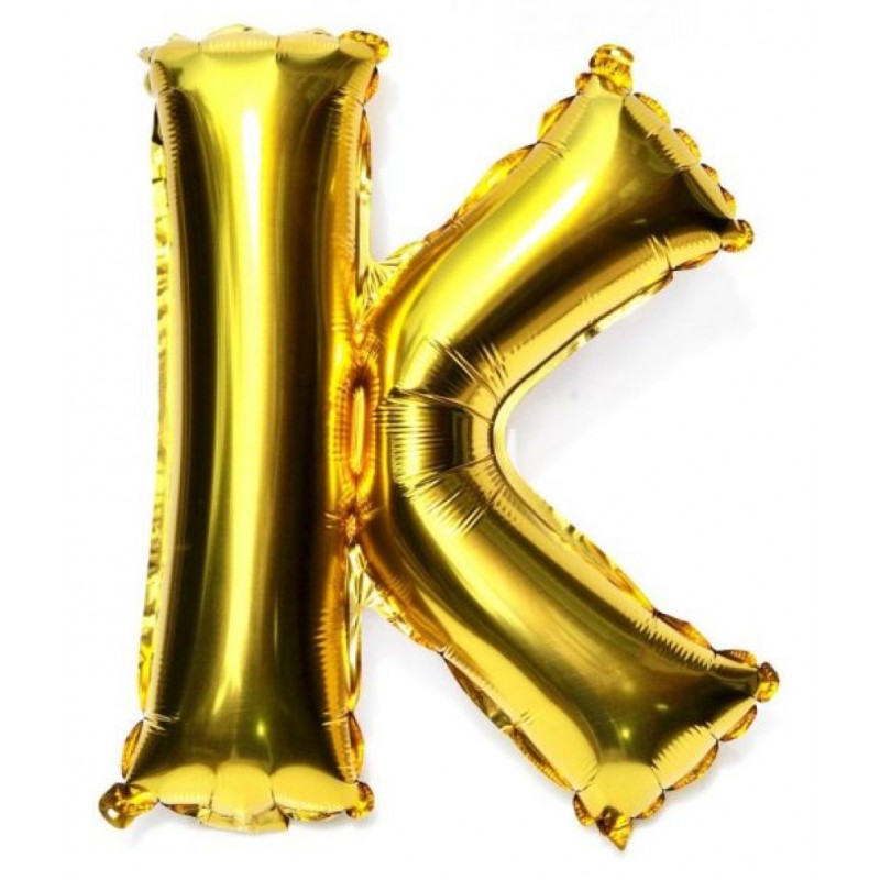 Blooms Unique Alphabet Foil Balloon -K (Golden)