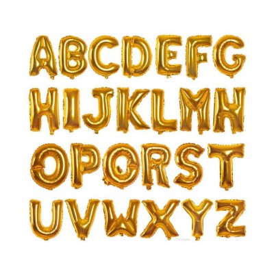 Blooms Unique Alphabet Foil Balloon -U (Golden)