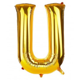 Blooms Unique Alphabet Foil Balloon -U (Golden)