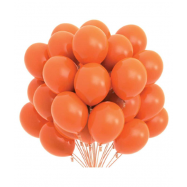 Blooms Vibrant Colous Combo Pack of 50 Balloons - Orange Balloons Combo
