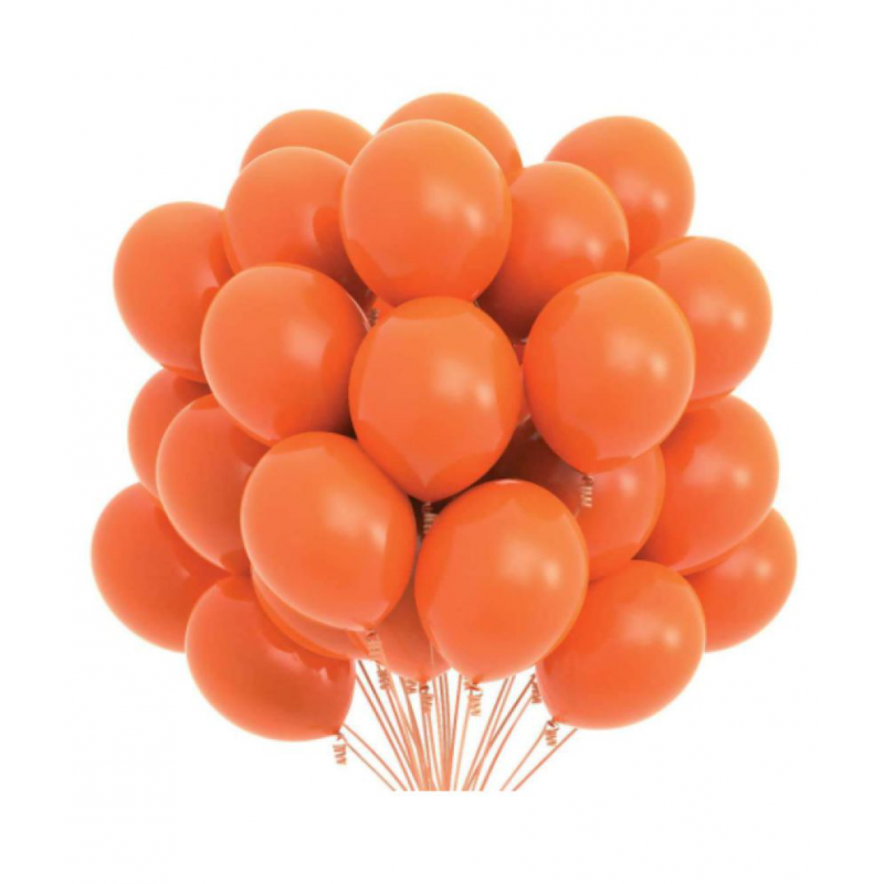 Blooms Vibrant Colous Combo Pack of 50 Balloons - Orange Balloons Combo