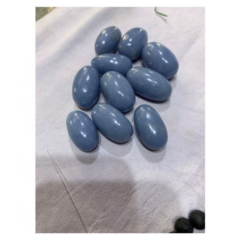 Blue Angelite Natural Agate Stone Tumble
