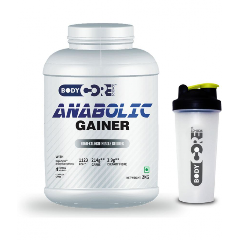 Body Core Science Anabolic Gainer 2 kg Weight Gainer Powder Single Pack
