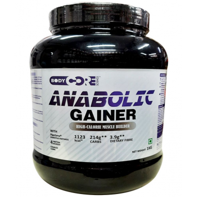 Body Core Science Anabolic Gainer Black-1Kg 1 kg Weight Gainer Powder Single Pack