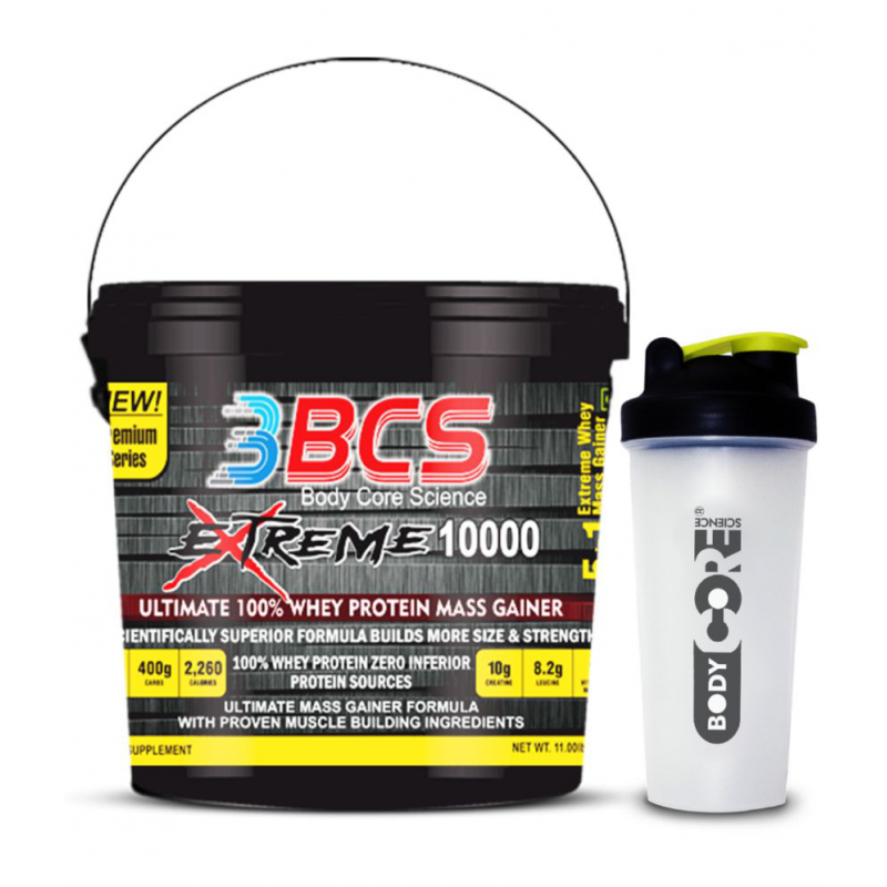 Body Core Science Extreme 10000 Mass Gainer 5 kg Weight Gainer Powder Single Pack