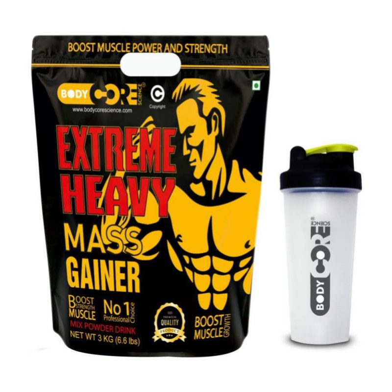 Body Core Science Extreme Heavy Pouch 3 kg Weight Gainer Powder Single Pack