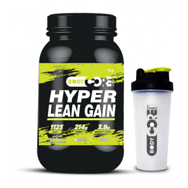 Body Core Science Hyper Lean Gainer 1 kg Mass Gainer Powder