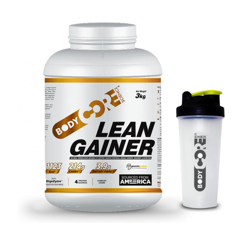 Body Core Science Lean Gainer 3 kg Mass Gainer Powder