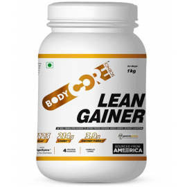 Body Core Science Lean Gainer White 1 kg Mass Gainer Powder
