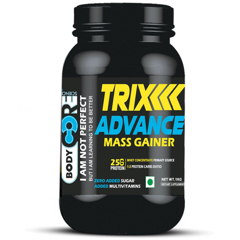 Body Core Science Mass Trix Advance 1 kg Mass Gainer Powder