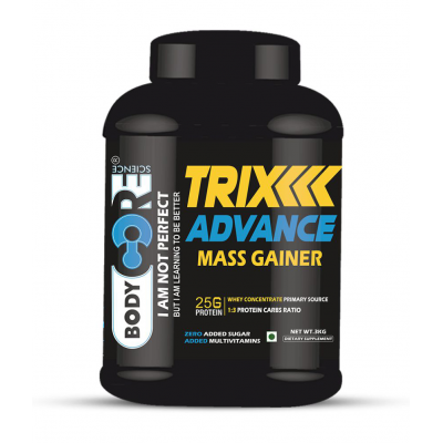Body Core Science Trix Advance Mass Gainer 3 kg Weight Gainer Powder Single Pack