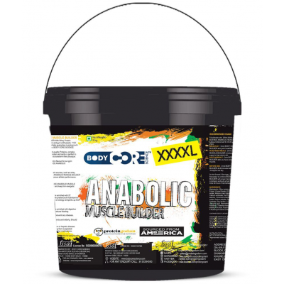 Body Core Science XXXXL Anabolic Muscle Builder With Shaker 5 kg Weight Gainer Powder Single Pack