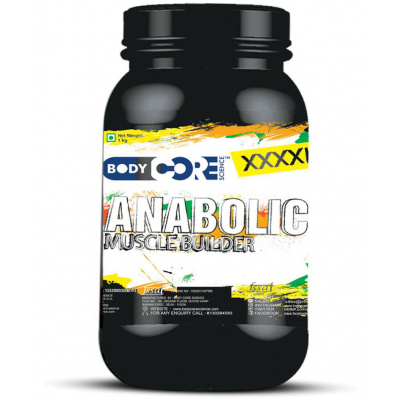 Body Core Science XXXXL Anabolic Muscle Builder with Shaker 1 kg Weight Gainer Powder Single Pack