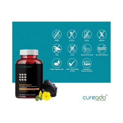 Boosteron Tablets Testosterone Supplement for Men with Pure Shilajeet, Gokshura, Safed Musli, & Ashwagandha for Strength, Stamina & Vitality (30 Tablets) Boosteron Tablets Testosterone Supplement for Men with Pure Shilajeet, Gokshura, Safed Musli, & Ashwagandha for Strength, Stamina & Vitality (30 Tablets)