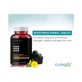 Boosteron Tablets Testosterone Supplement for Men with Pure Shilajeet, Gokshura, Safed Musli, & Ashwagandha for Strength, Stamina & Vitality (30 Tablets)