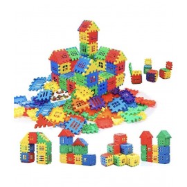 Braintastic Multi Colored 120 Pieces Windows Mega Jumbo Happy Home House Building Block with Attractive Windows and Smooth Rounded Edges Blocks Game