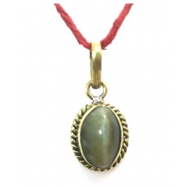 Brass Cat's Eye Stone Pendant