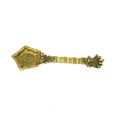 Brass Diya Kapoor Arti Spoon Made of Metal Decorative Deepak