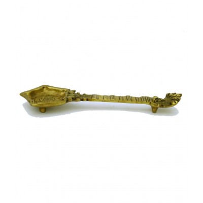 Brass Diya Kapoor Arti Spoon Made of Metal Decorative Deepak