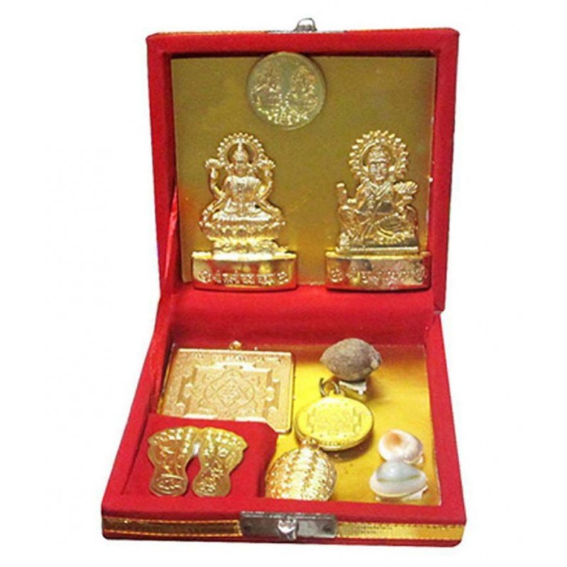 Brass Shri Kuber Dhan Laxmi Varsha Yantra -Set of 10