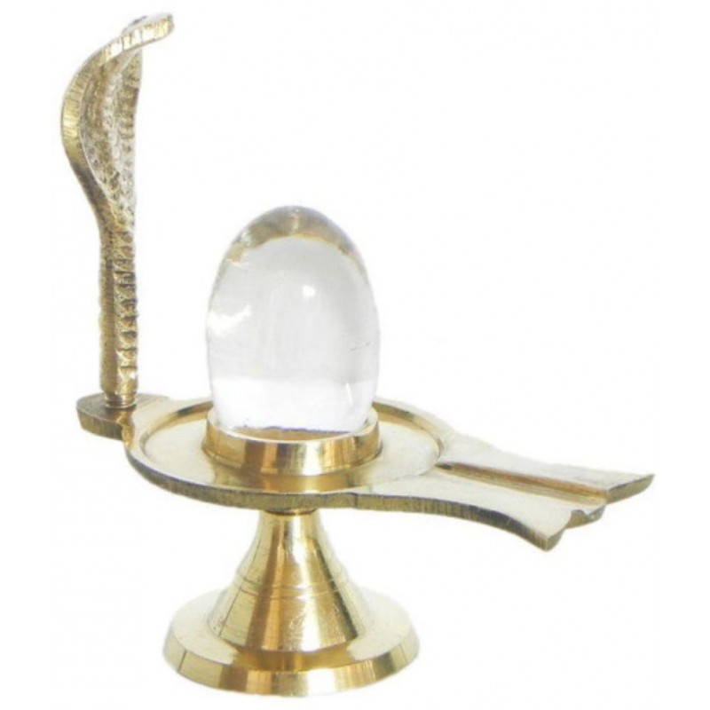 Brass With Sphatik Shiva Lingam
