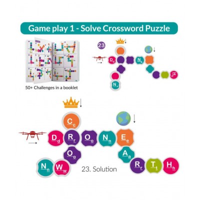 Butterflyfields Learn to Spell Toys for Age 3+ Boys Girls | Animals with 60 Pictures, 60 Letters | 50+ Crossword Puzzles with Guide Book & Word Building Games & Spelling Puzzles