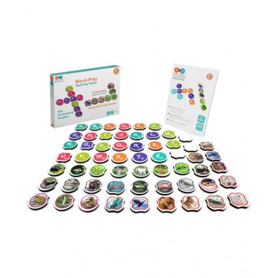 Butterflyfields Learn to Spell Toys for Age 3+ Boys Girls | Animals with 60 Pictures, 60 Letters | 50+ Crossword Puzzles with Guide Book & Word Building Games & Spelling Puzzles