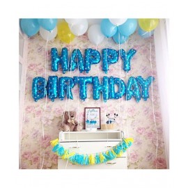 CC&S Happy Birthday ( Blue- Dotted) Letter Balloon (Blue, Pack of 13) CC&S Happy Birthday ( Blue- Dotted) Letter Balloon (Blue, Pack of 13)