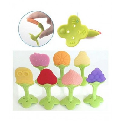 CHILD CHIC Fruit Shape Silicone Teething toys (TEETHER)  RANDOM COLOR.(1PC)