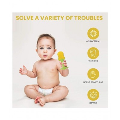 CHILD CHIC Fruit Shape Silicone Teething toys (TEETHER)  RANDOM COLOR.(1PC)