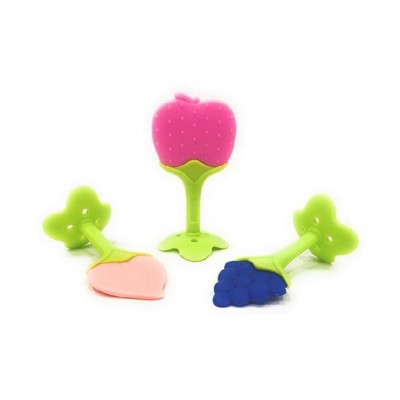 CHILD CHIC Fruit Shape Silicone Teething toys (TEETHER)  RANDOM COLOR.(1PC)