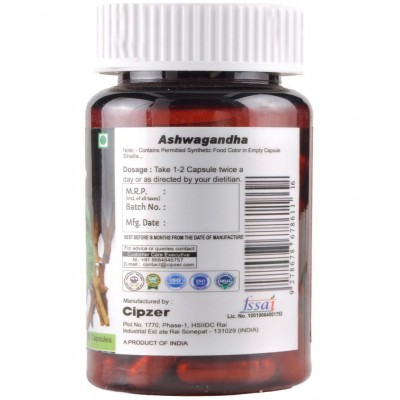 CIPZER Ashwagandha Capsule 60 no.s