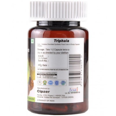 CIPZER Triphala Capsule 60 no.s