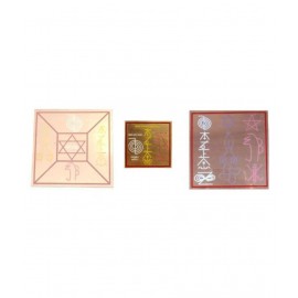 COPPER REIKI 3 SYMBOL PLATE + GOAL ACHIEVEMENT PLATE + 11 SYMBOL PLATE