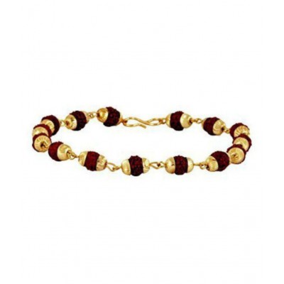 CYAN SPRITUAL Five Mukhi Nepali Certified Rudraksha Bracelet