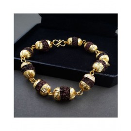 CYAN SPRITUAL Five Mukhi Nepali Certified Rudraksha Bracelet CYAN SPRITUAL Five Mukhi Nepali Certified Rudraksha Bracelet