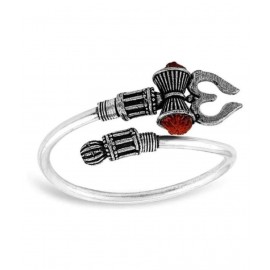 CYAN SPRITUAL Rudraksha Trishul Damroo Designer Bahubali Kada/ Bracelet Men/Women/Boys/Girls