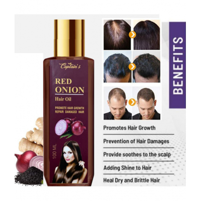 Captain Biotech Red Onion AntiHair Fall & Hair Re-growth Oil 100 ml Pack Of 1