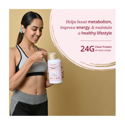 Carmesi Protein & Herbs for Women | 100% Vegan Pea Protein | Chocolate Flavoured | 500 gm (16 Servings) | Plant-Based