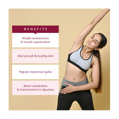 Carmesi Protein & Herbs for Women | 100% Vegan Pea Protein | Chocolate Flavoured | 500 gm (16 Servings) | Plant-Based