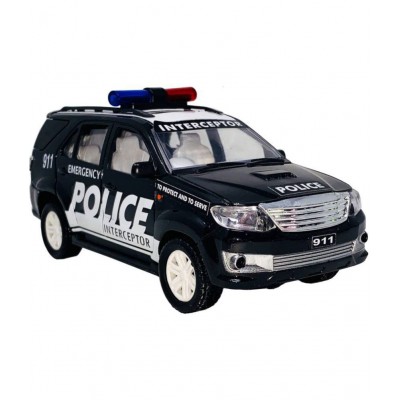 Centy Toys Combo of Pull Back Action SUV  Fortuner Interceptor with PCR Model Toy Car for Kids and Boys (Color May Vary)