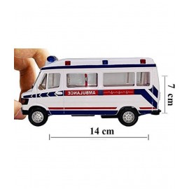 Centy ToysÂ® Pull Back Ambulance Traveller Bus Toy for Kids - Door Openable