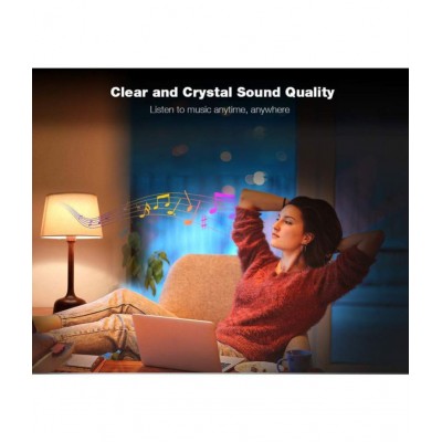 Cereto (Pack Of 2 Led Music Lights) 12 Watts LED Music Lights with Bluetooth Speaker Music Light  B22 + RGB Light Ball Colorful Led Light with Remote Control for Home, Bedroom, Living Room, Party Decoration (Multicolour)