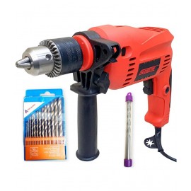 Cheston - CH-13MM.13HSS.1WALL 650W 20mm Corded Drill Machine with Bits