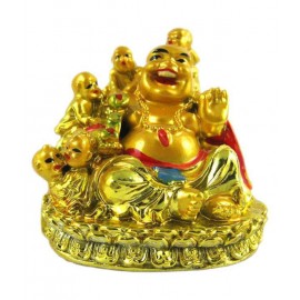 China Bazaar Vastu Arcade Yellow Laughing Buddha With Childs
