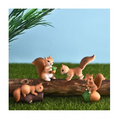 Chocozone Brown Polyresin Figurines - Pack of 4