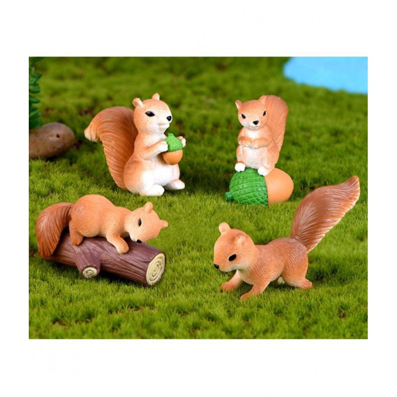 Chocozone Brown Polyresin Figurines - Pack of 4