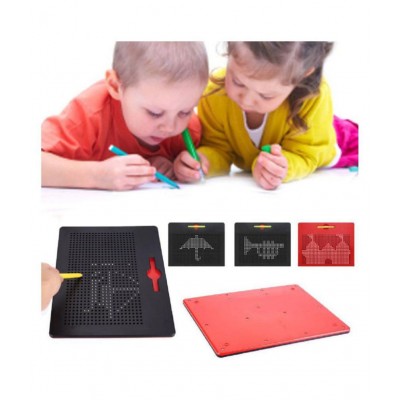 Chocozone Magnetic Drawing Board Magnetic Pads - Erasable Magna Doodle Writing Drawing Pad for Kids - Includes a Pen & 10 Pattern Cards (380 Magnets) Toys for 6 Years Old Girls Boys